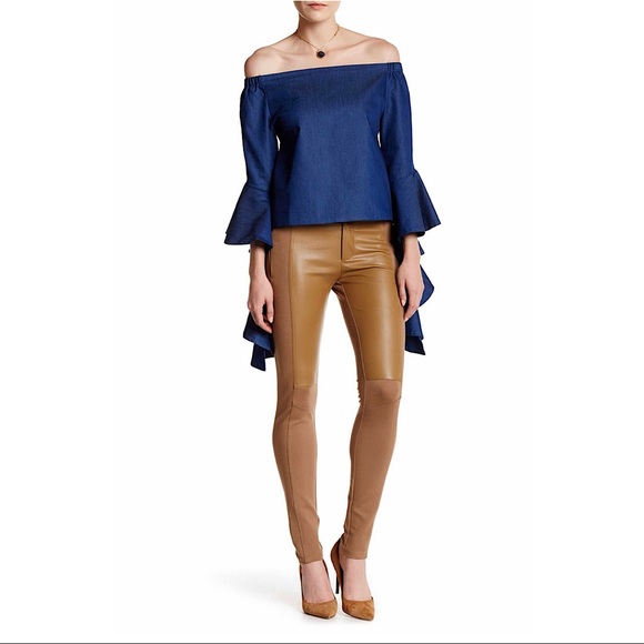 Gracia Pants - NWT $86 Gracia Faux Leather Panel Legging Pants
